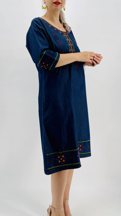 Rochie din Denim traditionala Sanda 53 [5]