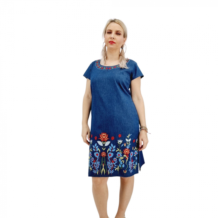 Rochie din Denim traditionala Sanda 61 [7]