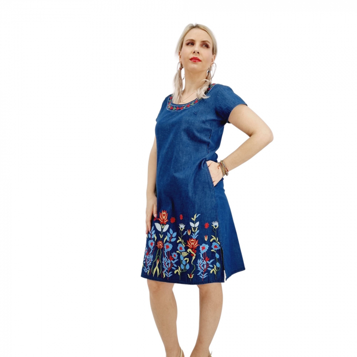 Rochie din Denim traditionala Sanda 61 [5]