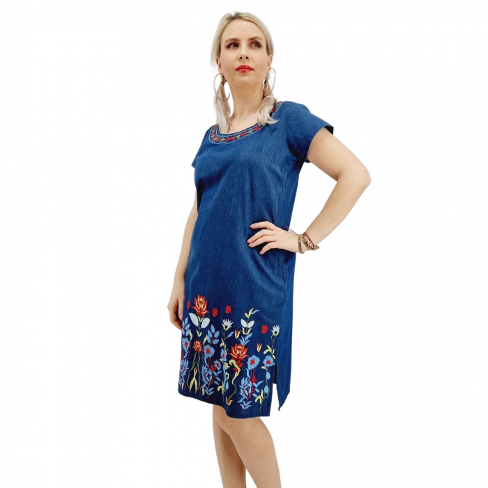 Rochie din Denim traditionala Sanda 61 [6]