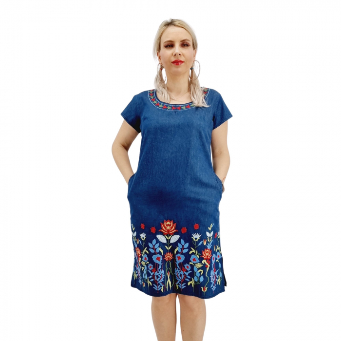 Rochie din Denim traditionala Sanda 61 [2]
