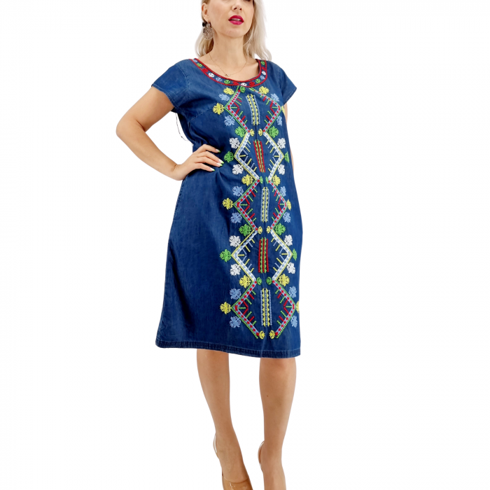 Rochie din Denim traditionala Sanda 63 [2]