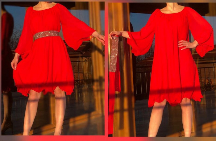 Rochie eleganta din voal Mioara [5]