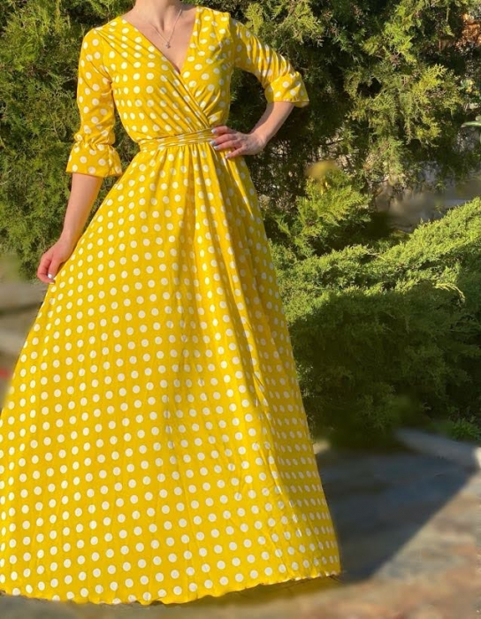 Rochie eleganta cu buline Nela 5 [2]