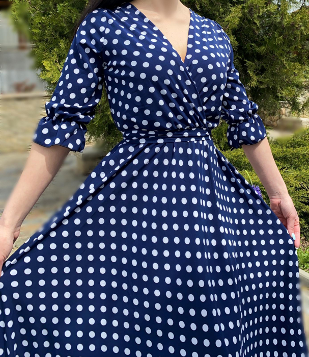 Rochie eleganta cu buline Nela 5 [2]