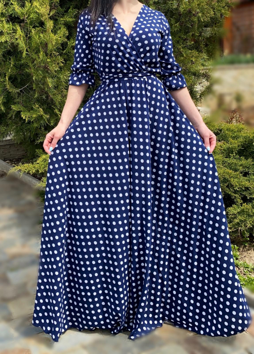 Rochie eleganta cu buline Nela 5 [3]