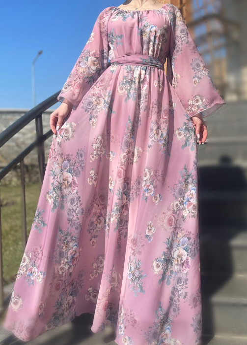 Rochie eleganta cu motive florale florinela 3