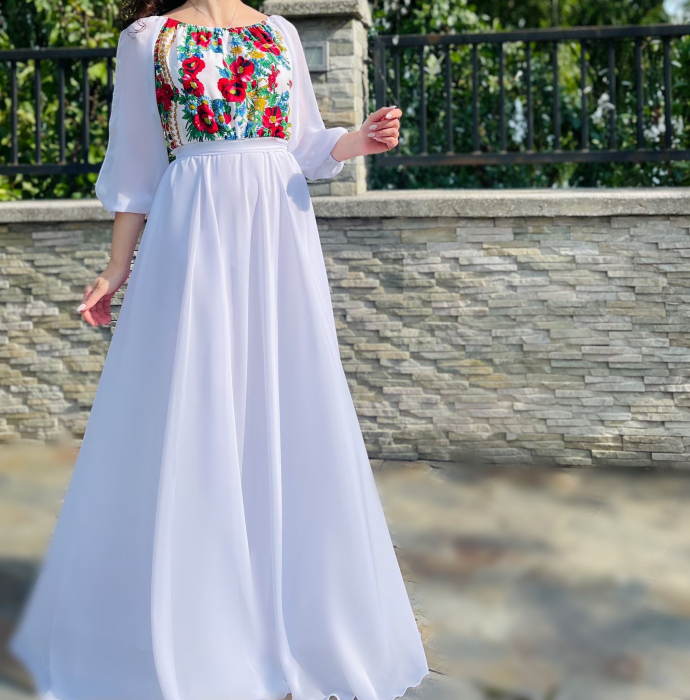 Rochie Eleganta cu motive stilizate florale Viviana 2 [4]