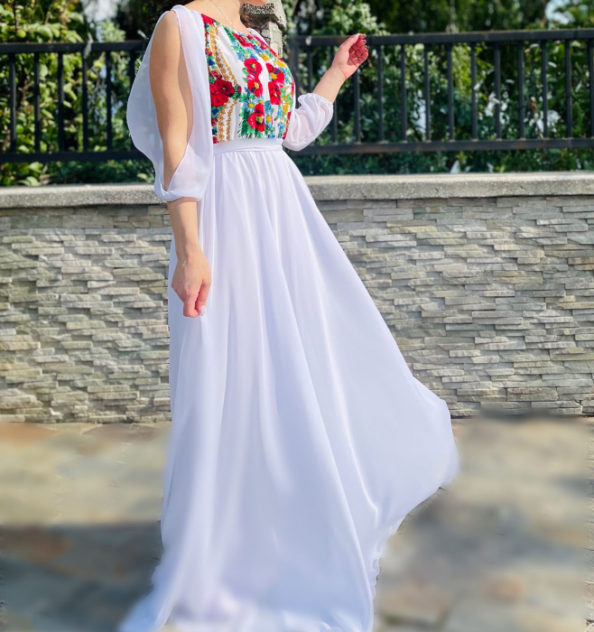 Rochie Eleganta cu motive stilizate florale Viviana 2 [5]