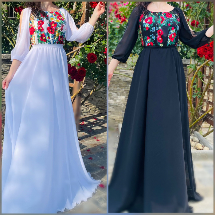 Rochie Eleganta cu motive stilizate florale Viviana 2 [2]