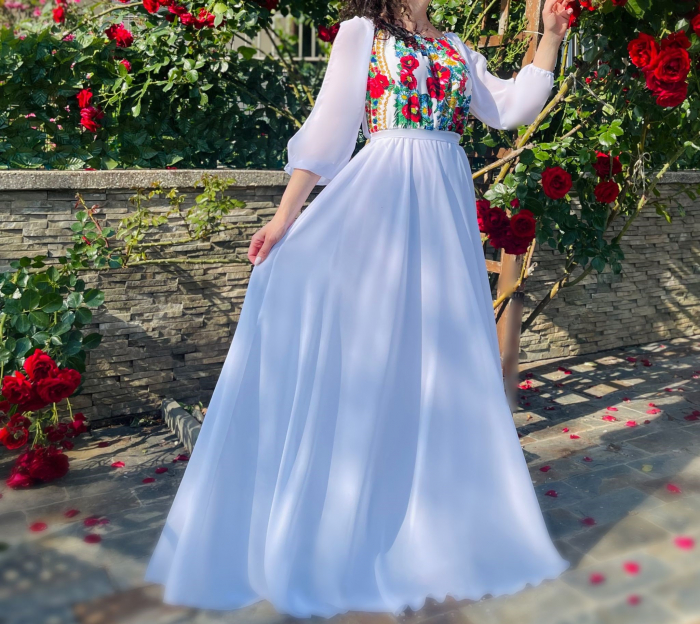 Rochie Eleganta cu motive stilizate florale Viviana 2 [6]