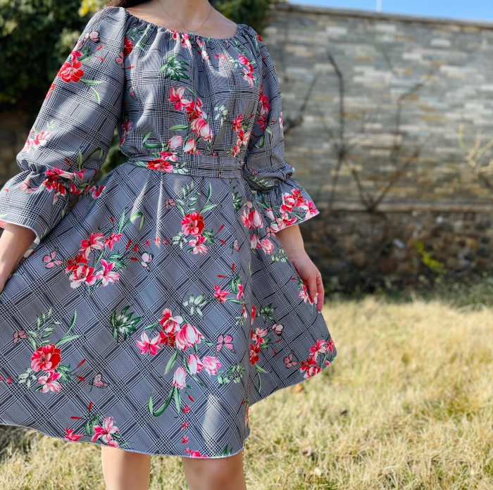 Rochie eleganta din barbie cu imprimeu floral Gala 3 [4]