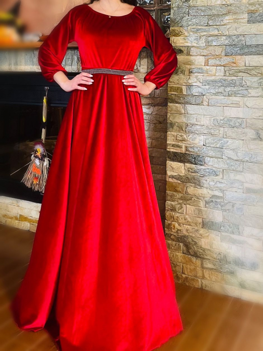 Rochie eleganta din catifea Cati 3 [3]