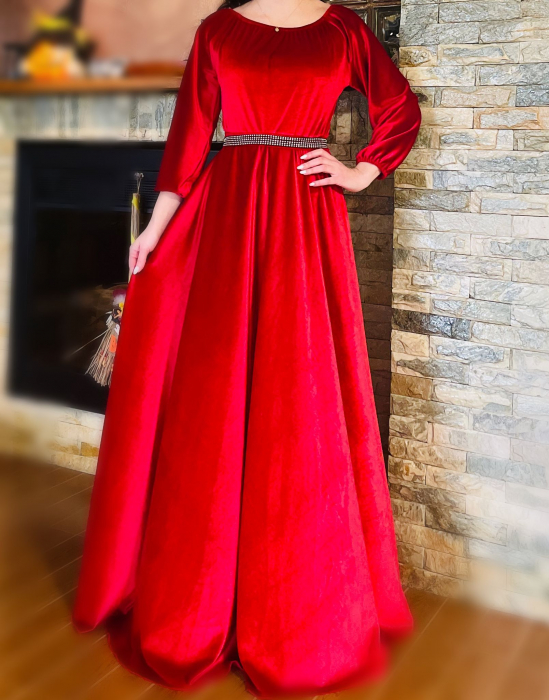 Rochie eleganta din catifea Cati 3 [2]
