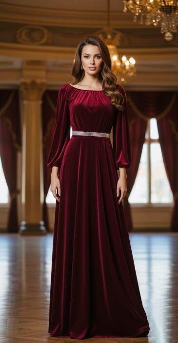 Rochie eleganta din catifea Cati 6 [2]