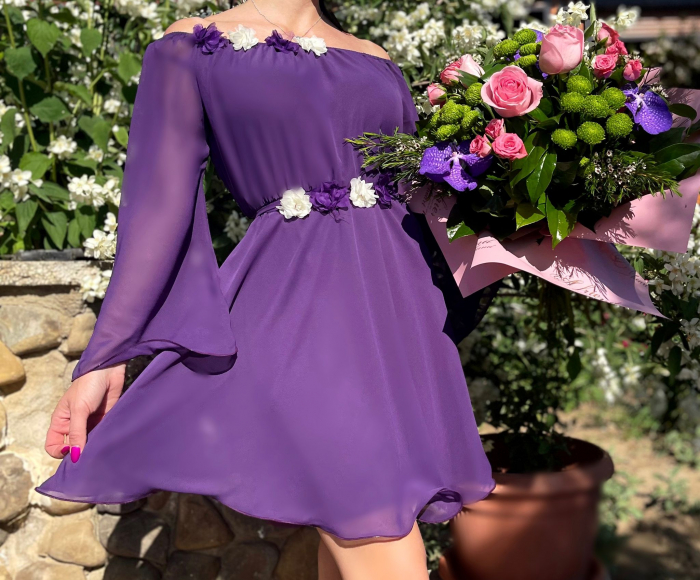 Rochie eleganta din voal Mioara 4 [3]