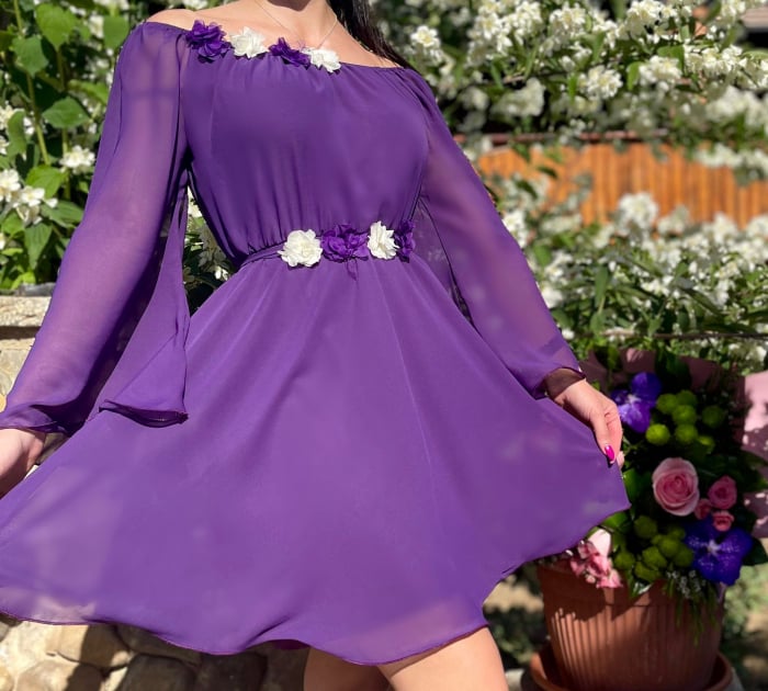 Rochie eleganta din voal Mioara 4 [5]