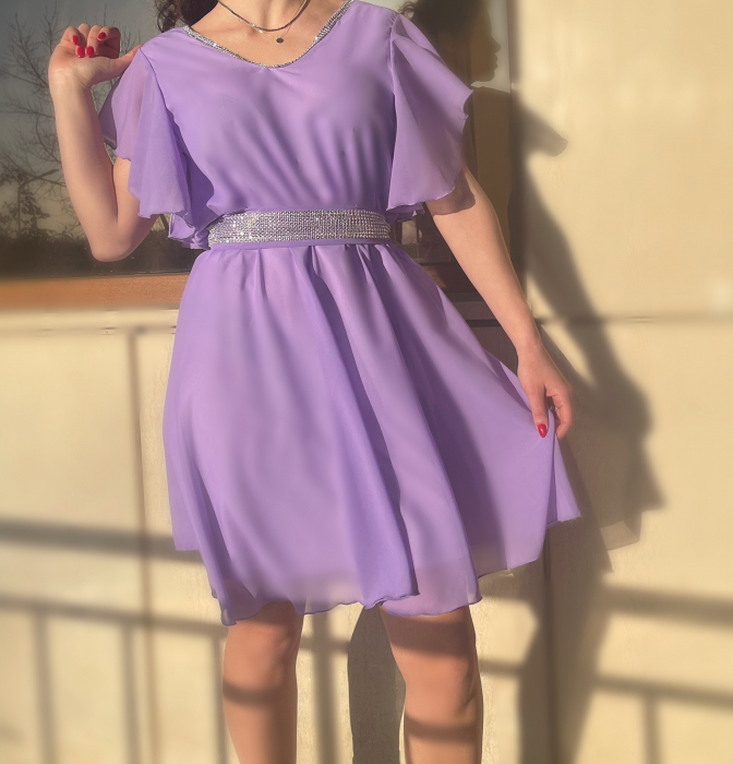 Rochie Eleganta Scurta din voal Victorita [2]