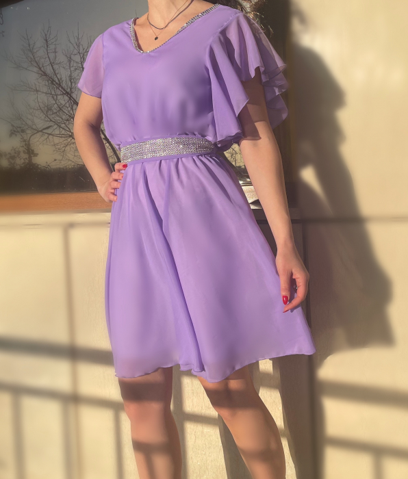Rochie Eleganta Scurta din voal Victorita [3]