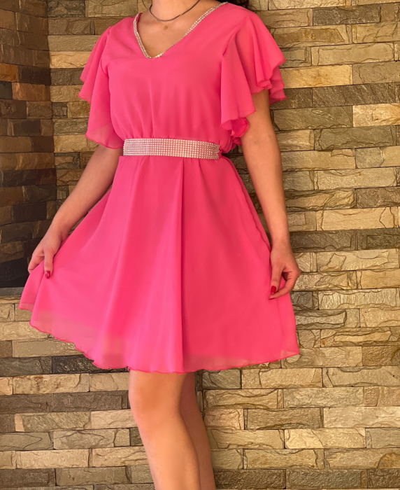 Rochie Eleganta Scurta din voal Victorita [2]