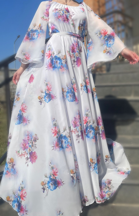 Rochie eleganta cu motive florale florinela