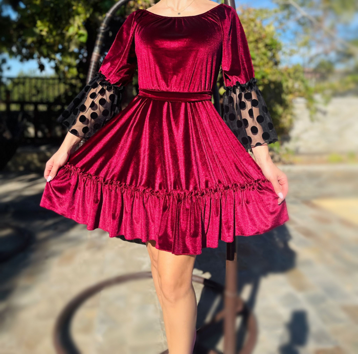 Rochie din catifea eleganta Nica [3]