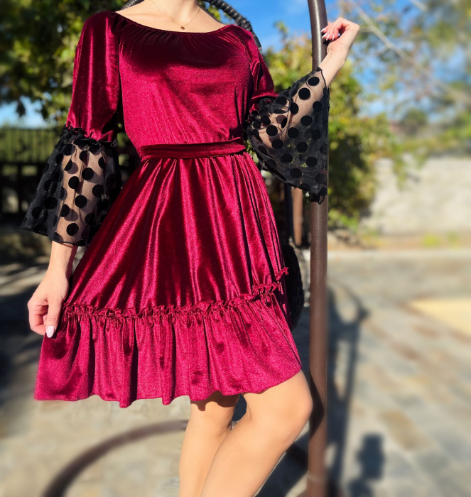 Rochie din catifea eleganta Nica [4]
