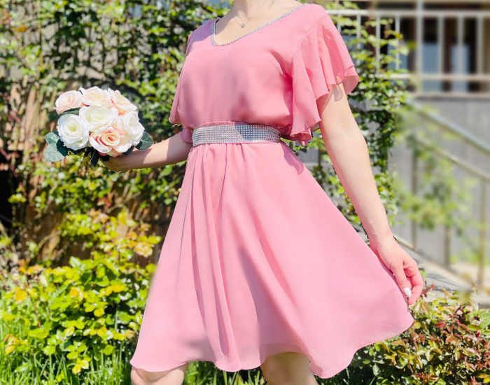 Rochie Eleganta Scurta din voal Victorita [2]