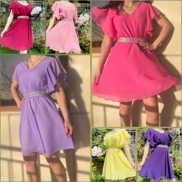 Rochie Eleganta Scurta din voal Victorita [4]