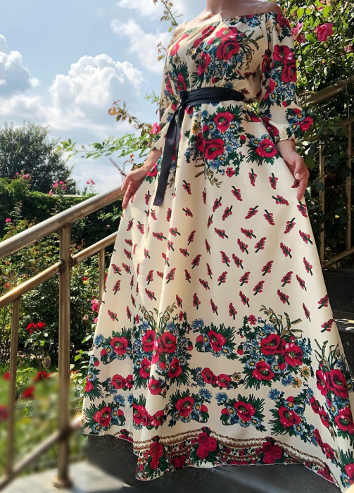 Rochie gipsy crem