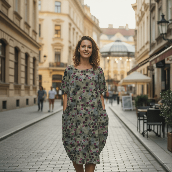 Rochie lejera cu imprimeu floral