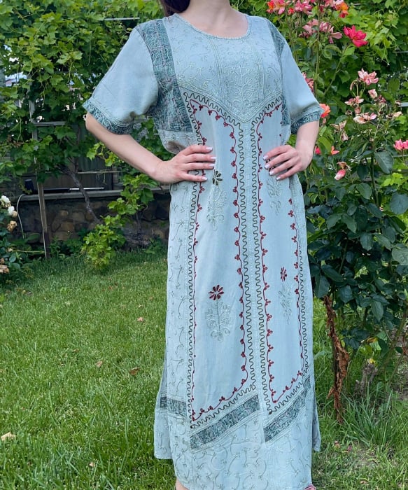 Rochie Lunga Brodata Miuta 107 [2]