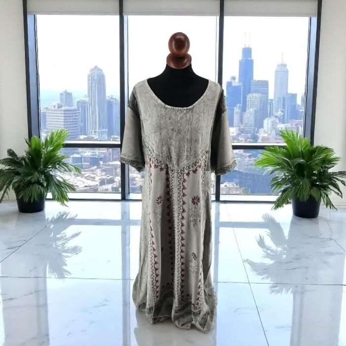 Rochie Lunga Brodata Miuta 100 [5]