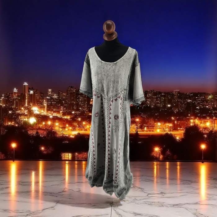 Rochie Lunga Brodata Miuta 100 [6]