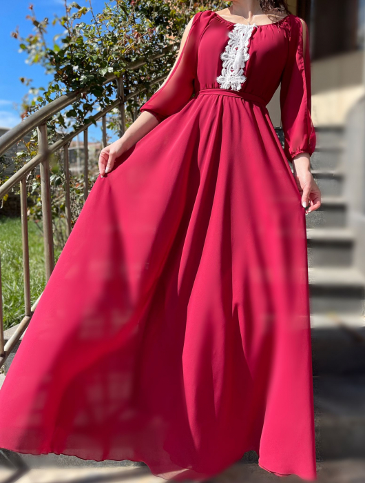 Rochie lunga cu motive crosetate Morticia 3 [3]