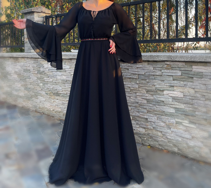 Rochie lunga cu motive traditionale Aglaia 11 [3]