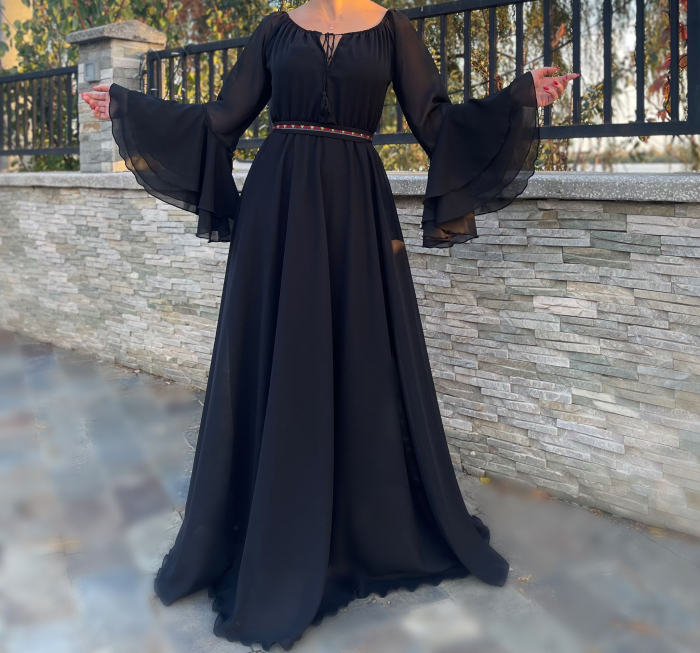 Rochie lunga cu motive traditionale Aglaia 11 [2]