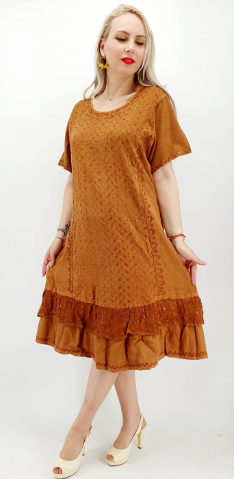 Rochie midi brodata miuta 46