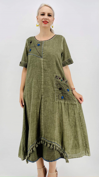 Rochie midi cu ciucurasi valentina