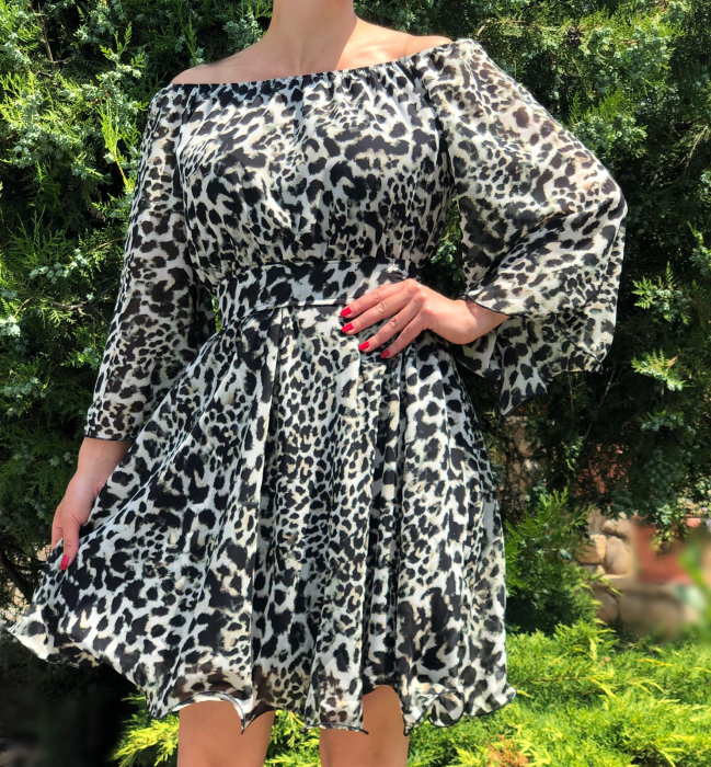 Rochie scurta animal print - Bella 11