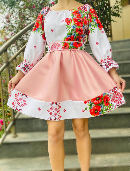 Rochie Traditionala stilizata cu Maci 6 [2]