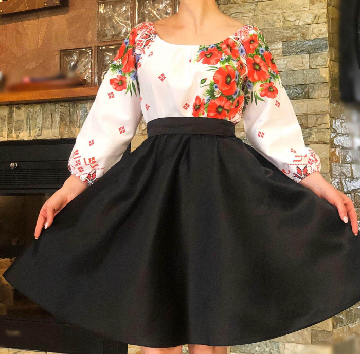 Rochie Traditionala stilizata cu maci 9 [4]