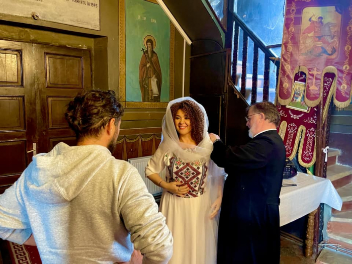 Rochie stilizata cu motive traditionale lunga Magduta [4]
