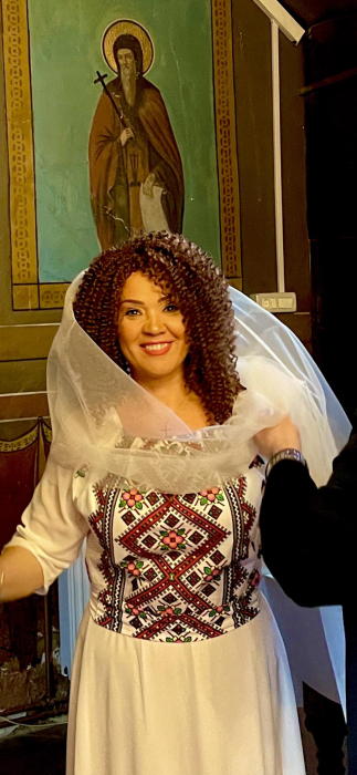 Rochie stilizata cu motive traditionale lunga Magduta [7]