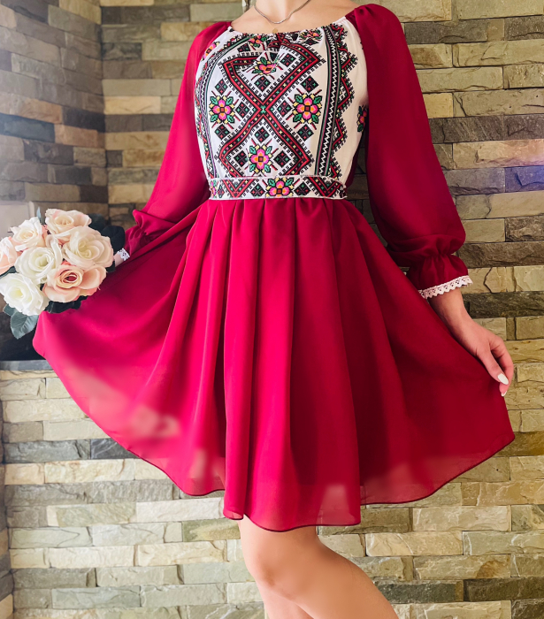 Rochie stilizata cu motive traditionale Magdalena 2 [2]