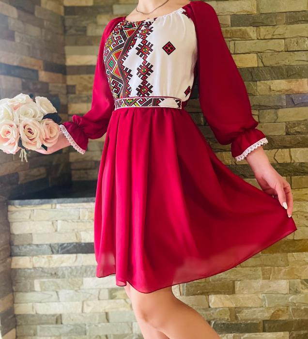 Rochie stilizata cu motive traditionale Magdalena 2 [3]