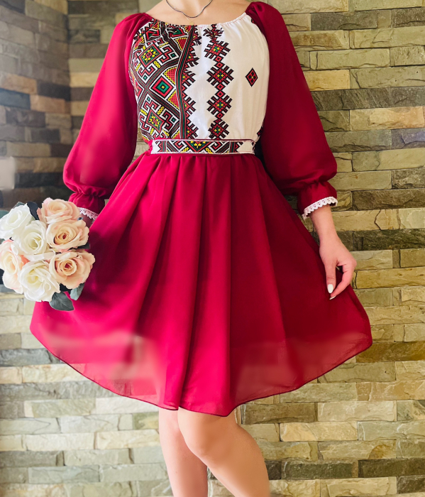 Rochie stilizata cu motive traditionale Magdalena 2 [6]