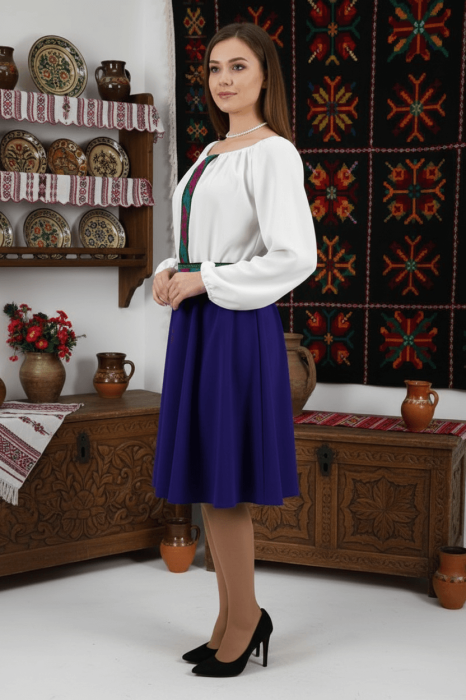 Rochie stilizata cu motive traditionale Margareta [2]