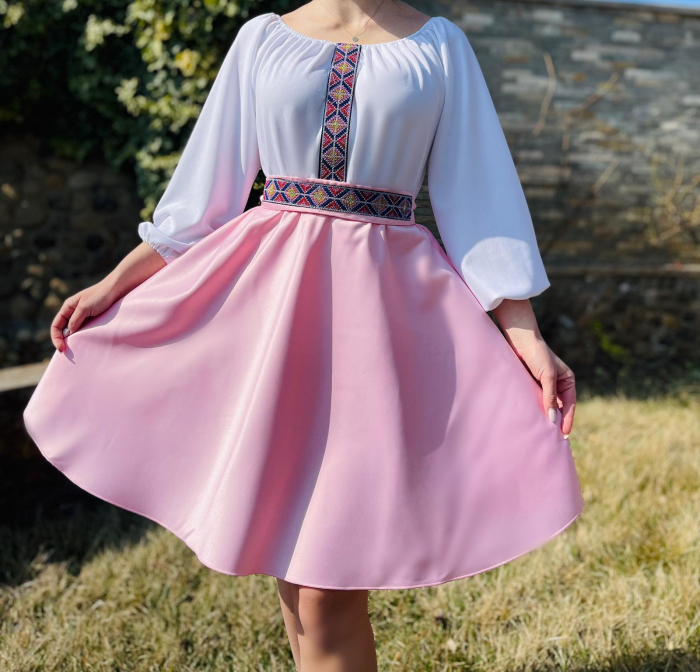 Rochie stilizata cu motive traditionale Margareta 2 [3]