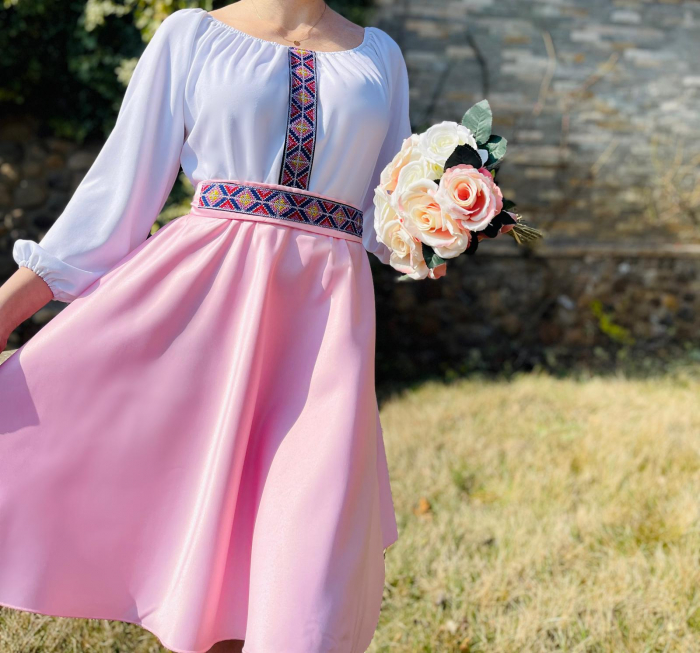 Rochie stilizata cu motive traditionale Margareta 2 [2]